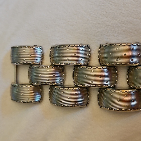 Antique 1920s-1930s Art Deco Machine Age Tech Unisex Bracelet - Picture 5 of 9